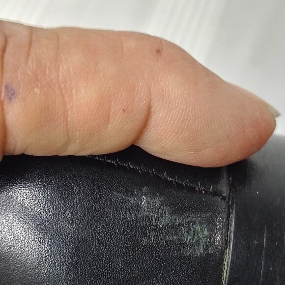 Cole Haan Leather Slip On Flats Loafers Black Weave Women's Size 8B - Picture 10 of 11